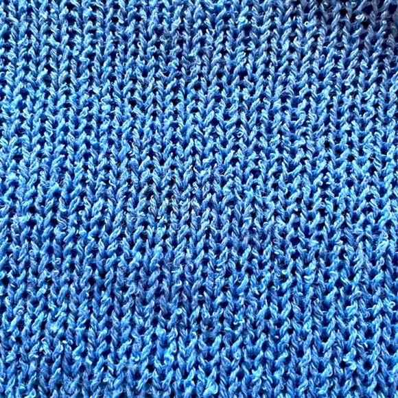 Sigrid Olsen Sport Open Weave Banded Stripe Sweater Long Sleeve Size Medium - Picture 7 of 9